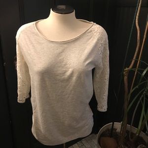 GAP Long Sleeve T-shirt  w/ Lace sleeves
